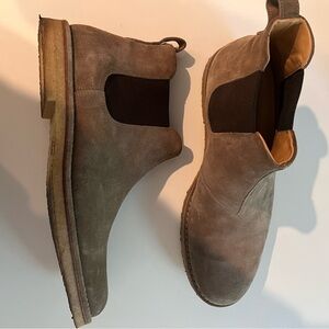 Vince Taupe Suede Chelsea Boots